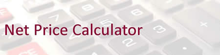 Net Price Calculator banner