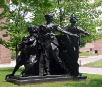 Statue to the west of the Cook Administration Building