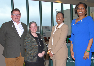 From left to right: Dr. Darga, Dr. Grim, President Lindsey and Dr. Henderson