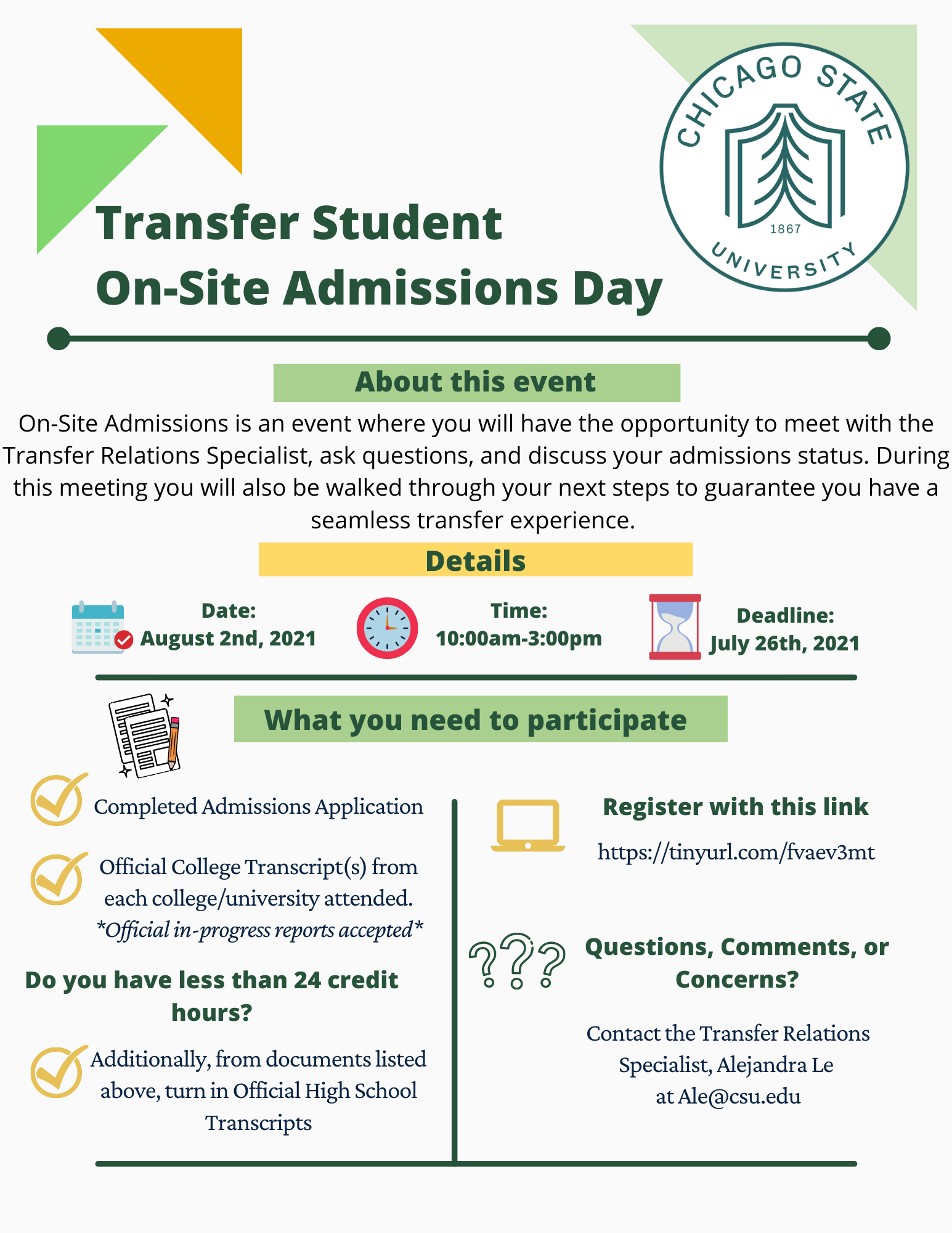 Transfer Student on-side Admissions