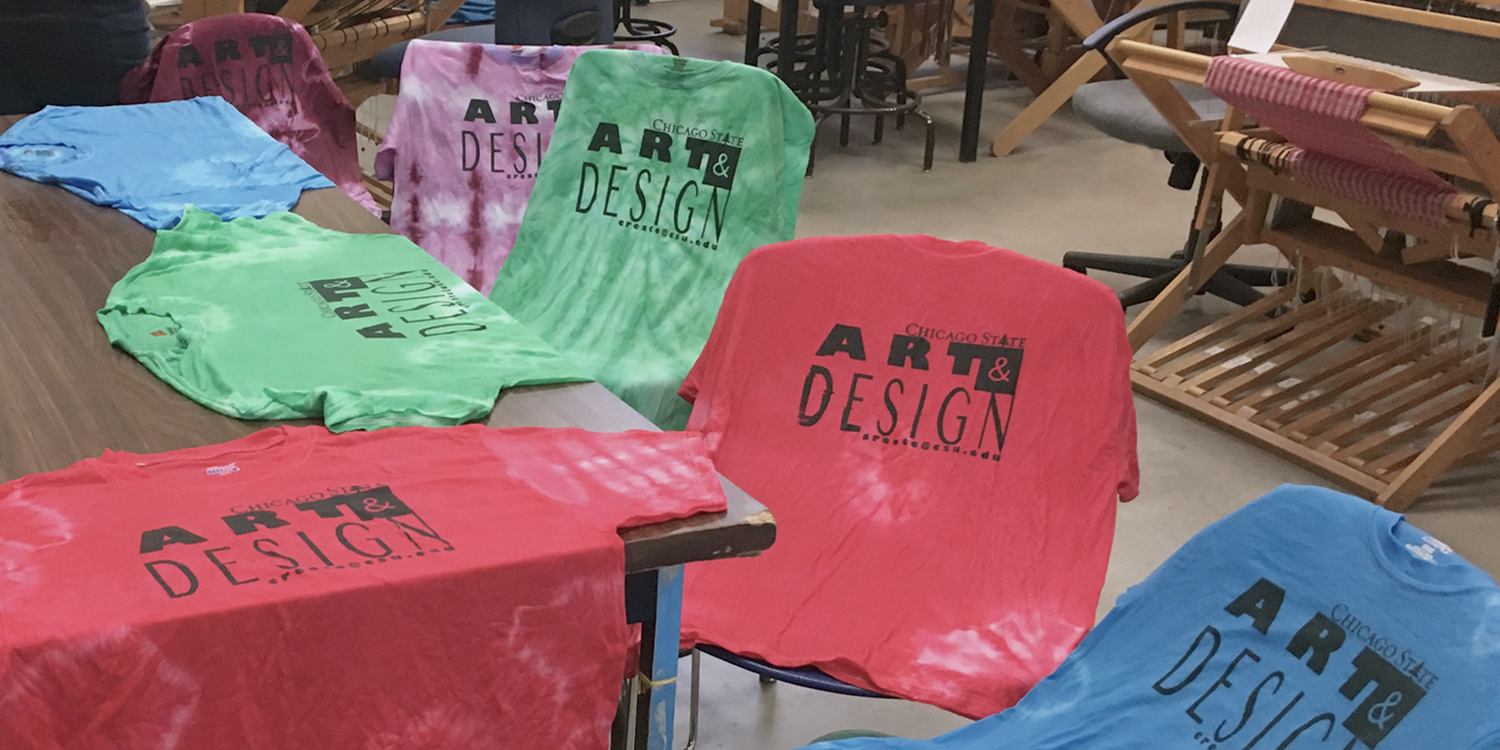 Art and Design original t-shirts in Textiles studio