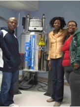 Students using the NMR