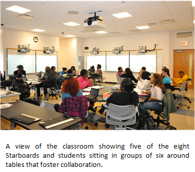 Students collaborate in the new science teaching laboratories