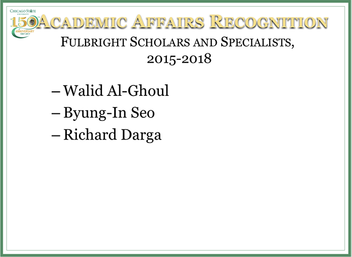 Fullbright Scholars