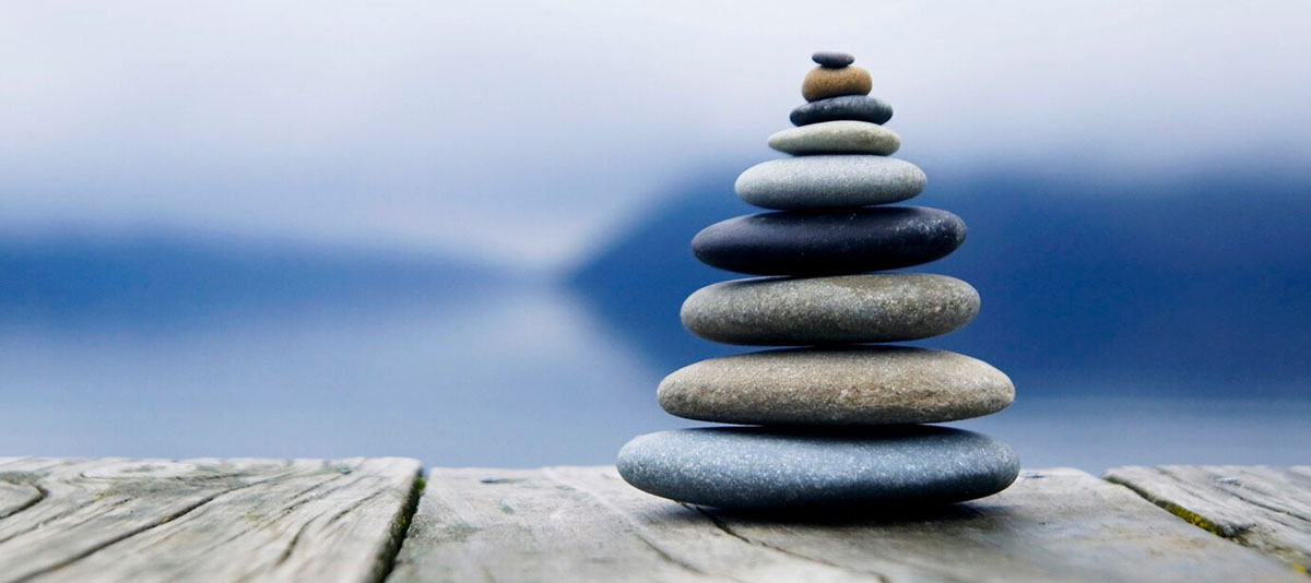 stacked round stones