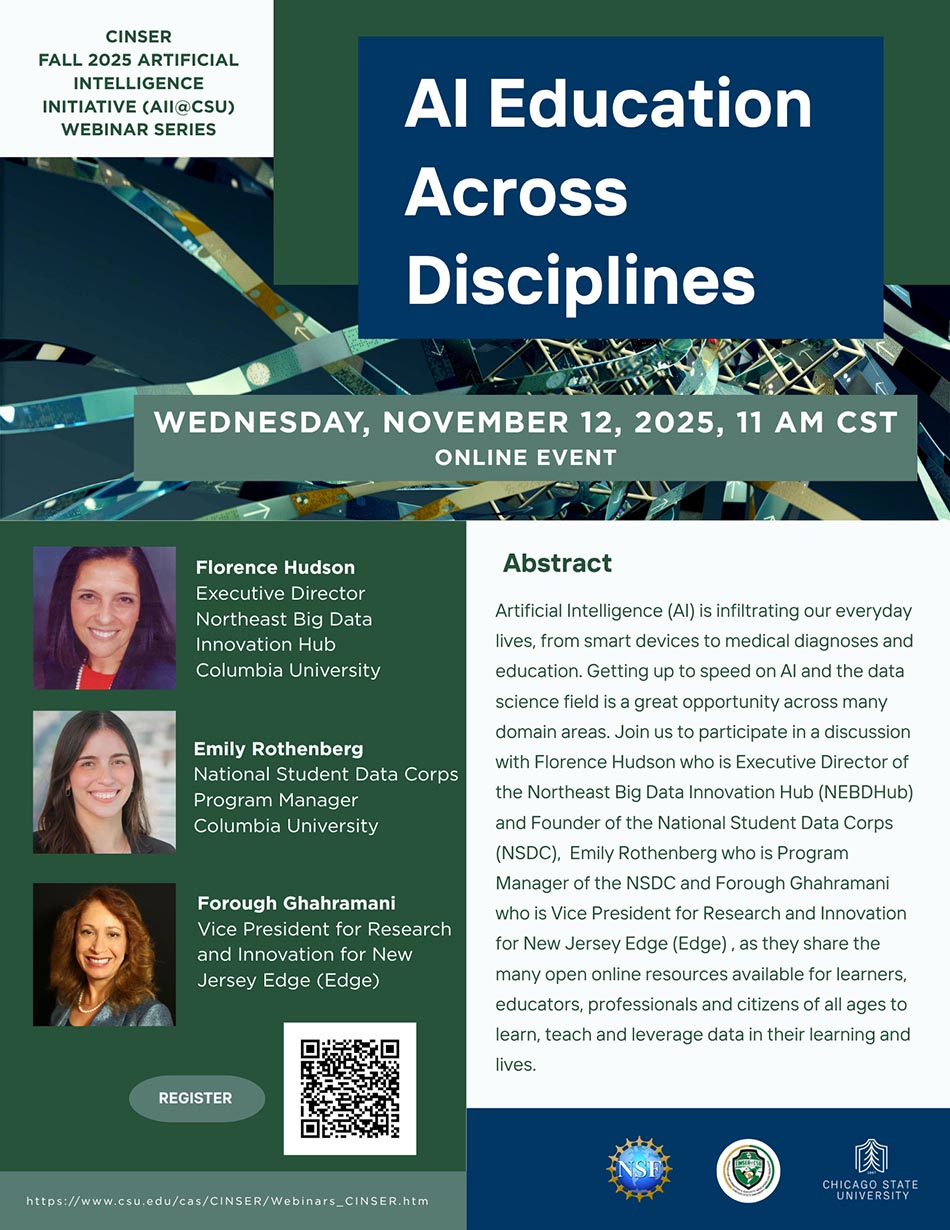 CINSER WEBINAR: AI Education across Disciplines