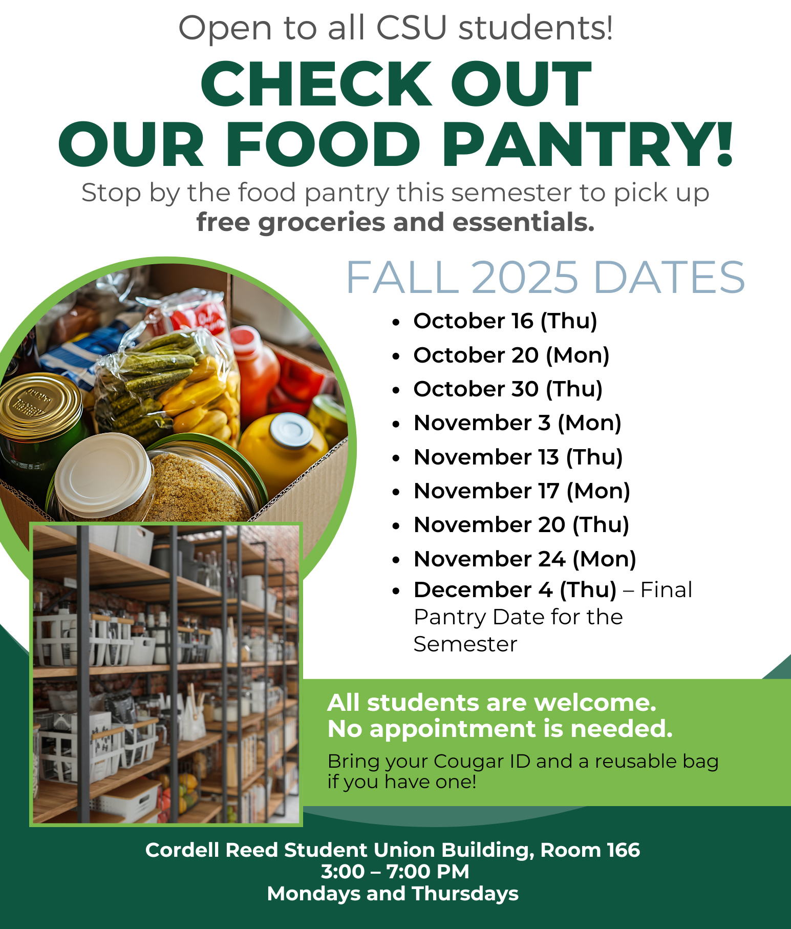 CSU Food pantry now open 