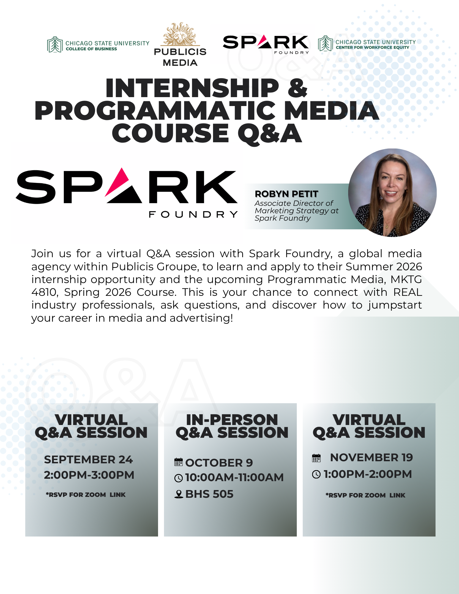 Media Internship and Course Virtual Q&A Session