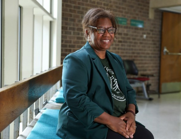 Valerie Goss, professor of chemistry and director of Quantum Education, Science & Technology Center at Chicago State University on Sept. 22, 2026. (Stacey Wescott/Chicago Tribune)