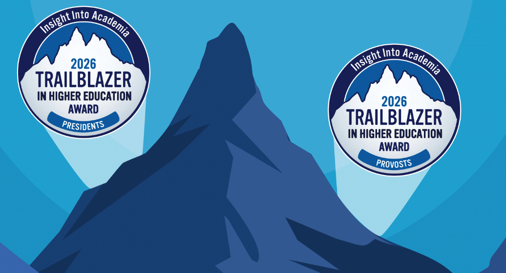 Trailblazer in highter education award logo
